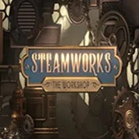 Steamworks The Workshop slot logo by Peter &amp; Sons at Casinoly Casino